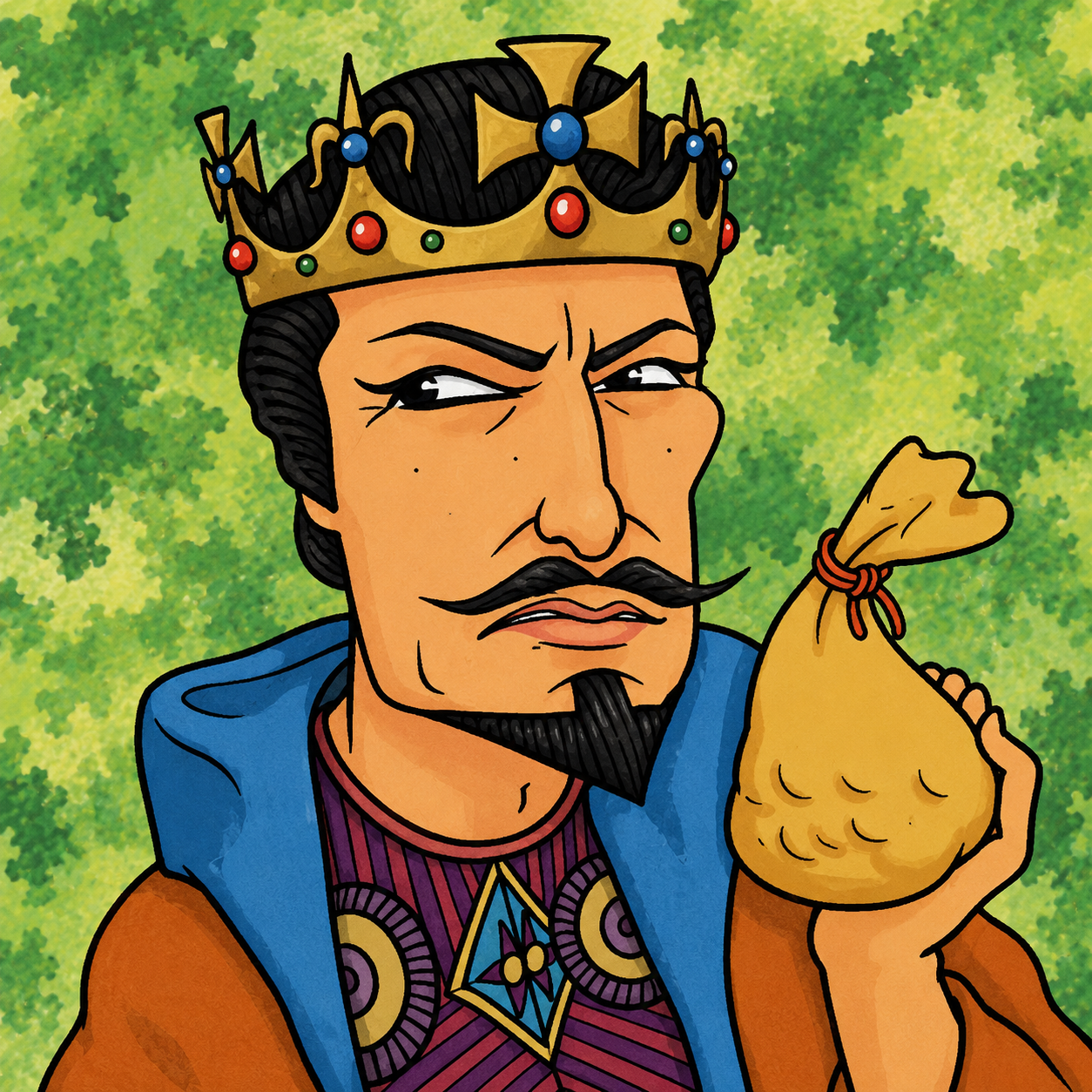 King Gleedy, the greedy banker antagonist